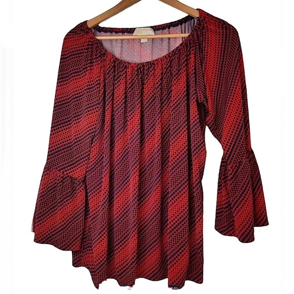 MICHAEL Michael Kors Tops - Michael Kors red polka dot blouse shirt top